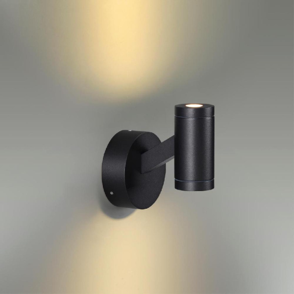 6636/6WL HIGHTECH ODL24 392 черный/металл/акрил Настенный светильник IP54 LED 6W 3000K 220V PRODY