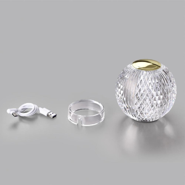 5008/2TL L-VISION ODL24 583 золотой/металл/акрил Настольный светильник LED 2W 4000K 180лм CRYSTAL