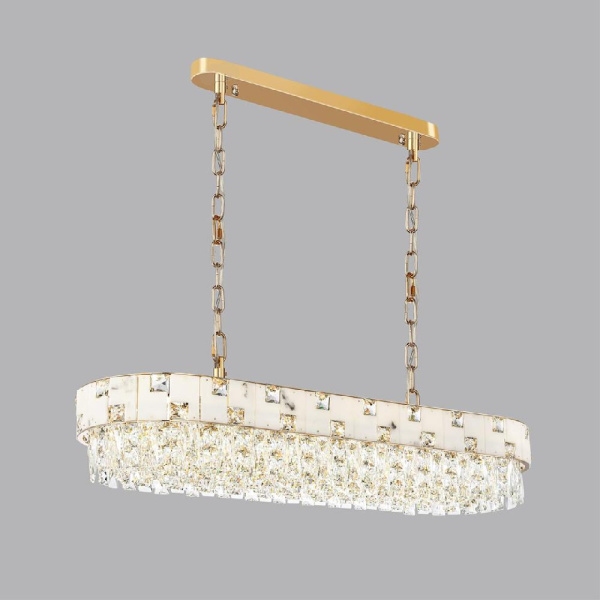 5076/10 HALL (В 2-Х КОРОБКАХ) ODL24 617 золото/прозрачный/белый/металл/хрусталь/алебастр Люстра E14 10*40W CHESSI