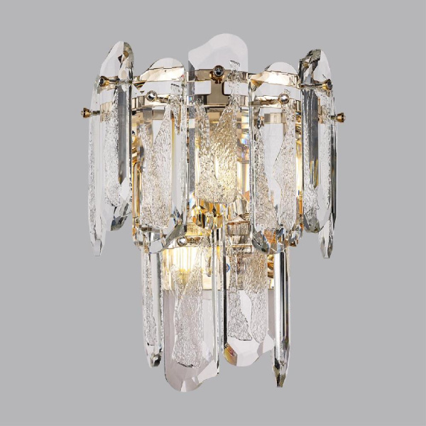 5069/2W HALL ODL24 621 золото/прозрачный/металл/хрусталь Бра E14 2*40W BULLON