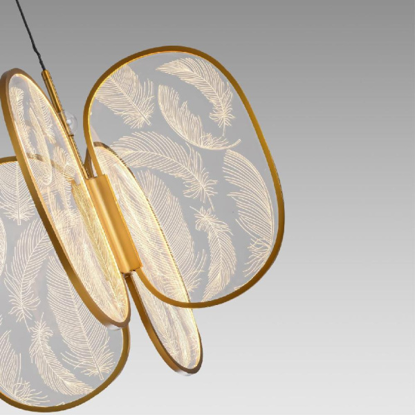 6664/53L L-VISION ODL_EX24 143 Подвесной светильник античн бронза/металл/акрил IP20 LED 54W 3000Лм 3000K PIUMA