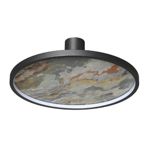 5078/45L L-VISION ODL24 539 черн./серо-беж./металл/натур.камень/акрил Настен.-потолочн.cветильн. LED 45W 3000K STOFLAKE