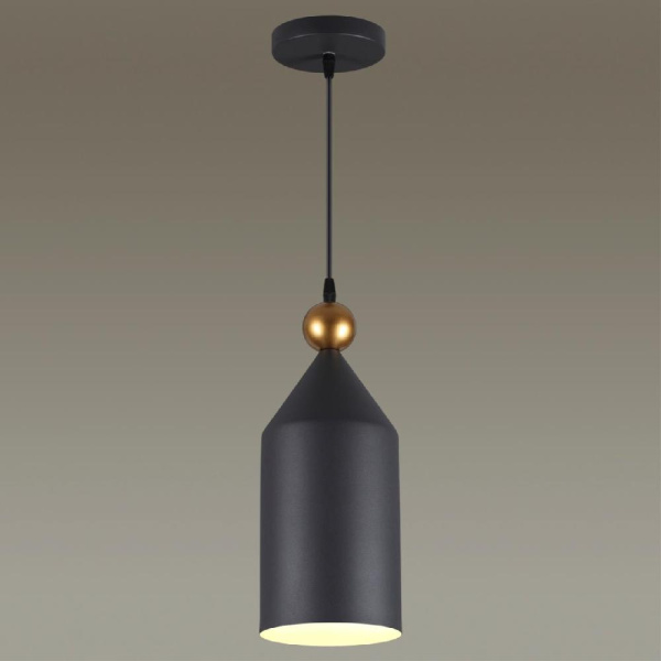 4091/1 PENDANT ODL19 375 темн.серый/золотой Подвес Е27 1*40W BOLLI