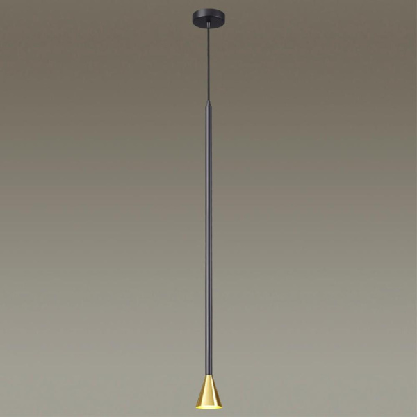 3884/1GB HIGHTECH ODL20 477 черно-золотистый/металл Подвесной светильник LED GU10 7W 220V PIPA