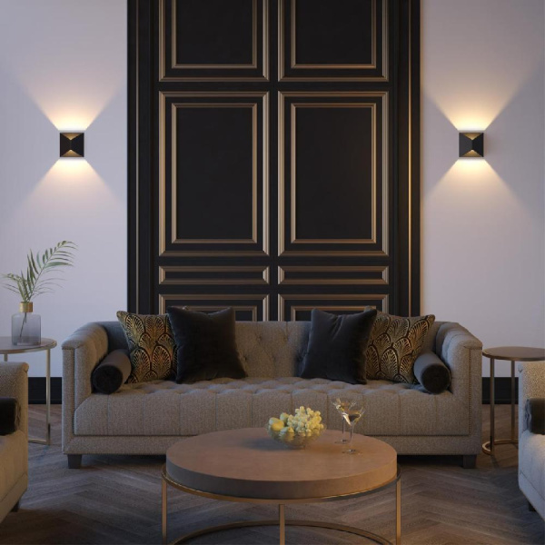 3907/10WL HIGHTECH ODL20 387 черный/металл Настенный светильник LED 3500K 10W 220V IP65 TIBRO