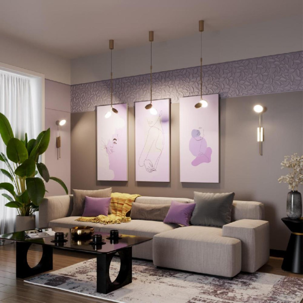 5011/16L L-VISION ODL23 331 золотой матовый металл/акрил Подвес LED 16W 3000K MARO