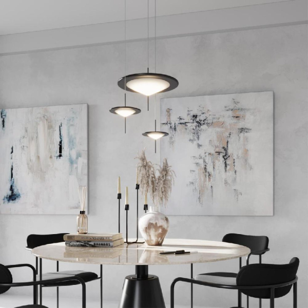 5012/10L L-VISION ODL23 463 черный/белый матовый металл/акрил Подвес LED 10W 3000K STEKA