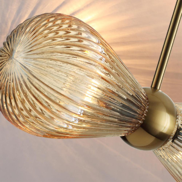 5402/2 MODERN ODL_EX23 21 золотой/янтарный/металл/стекло Подвес E14 2*40W ELICA