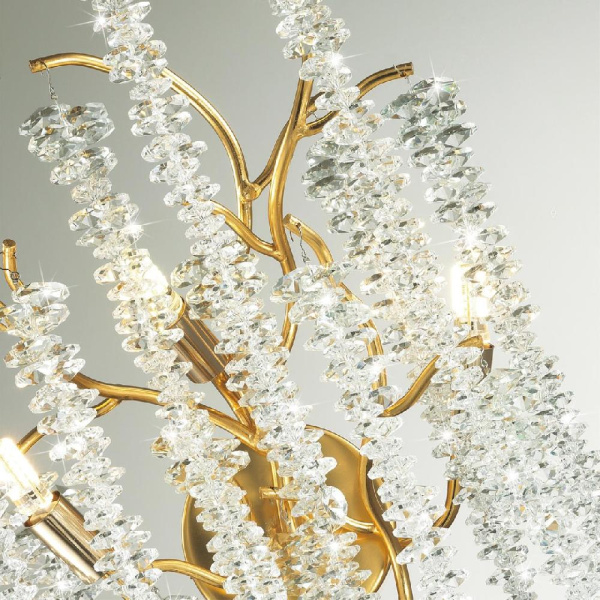 5005/3W HALL ODL23 639 золотой/прозрачный металл/хрусталь Бра G9 3*40W BANCHE