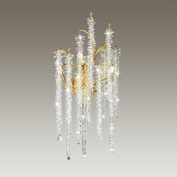 5005/3W HALL ODL23 639 золотой/прозрачный металл/хрусталь Бра G9 3*40W BANCHE