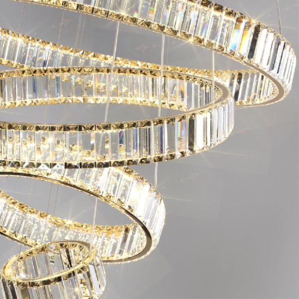 5015/260L L-VISION ODL23 607 золотой/прозрачный металл/хрусталь Люстра LED 260W 4000K 26000Лм VEKIA