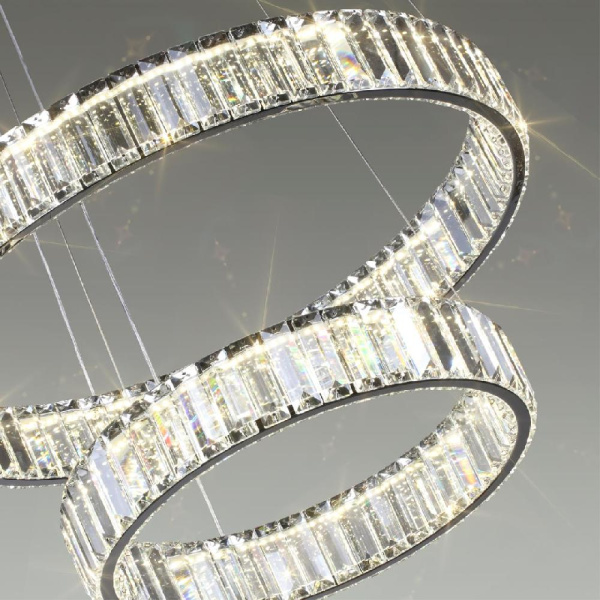 4930/60L L-VISION ODL24 611 хром/прозрачный металл/хрусталь Люстра LED 60W 4000K 7140Лм VEKIA