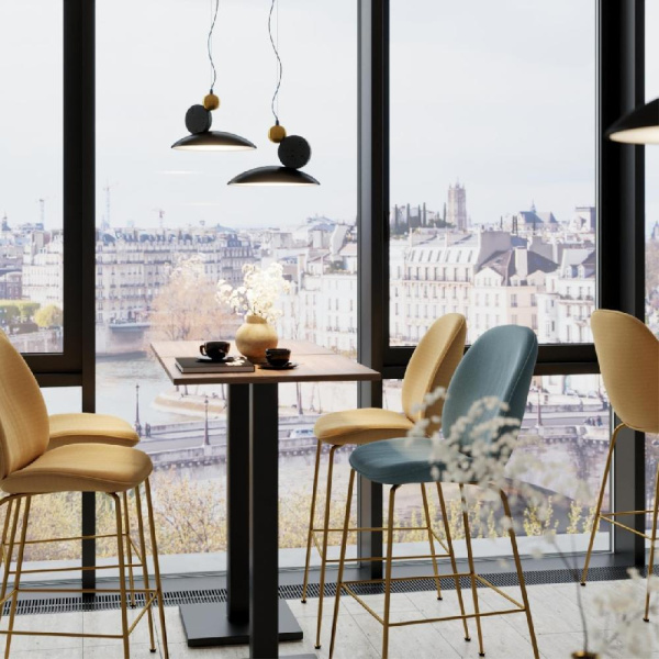 6626/20L HIGHTECH ODL24 227 черн/золотой/металл/травертин/акрил Подвесной светильник IP20 LED 20W 3000K 220V TRAVERTINO