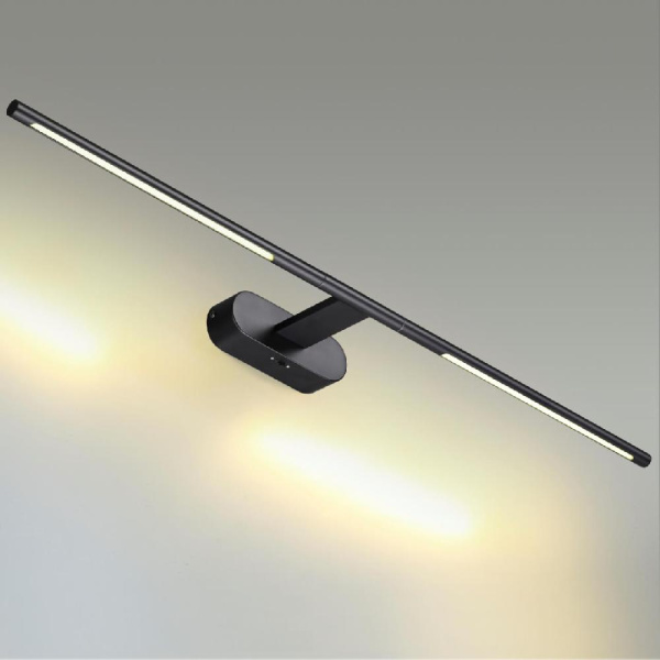 6634/9WL HIGHTECH ODL24 313 металл/черный/акрил Настенный светильник IP20 LED 8W 3000K/4000K/6000K (перекл ч/з тумблер) 220V ALEDO