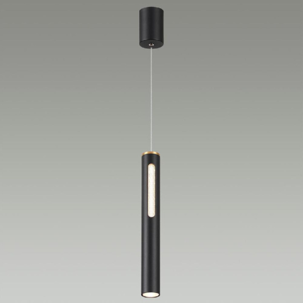 6643/7L HIGHTECH ODL24 301 черный/золото/металл/акрил Подвесной светильник IP20 LED 9W 3000K 220V MALI