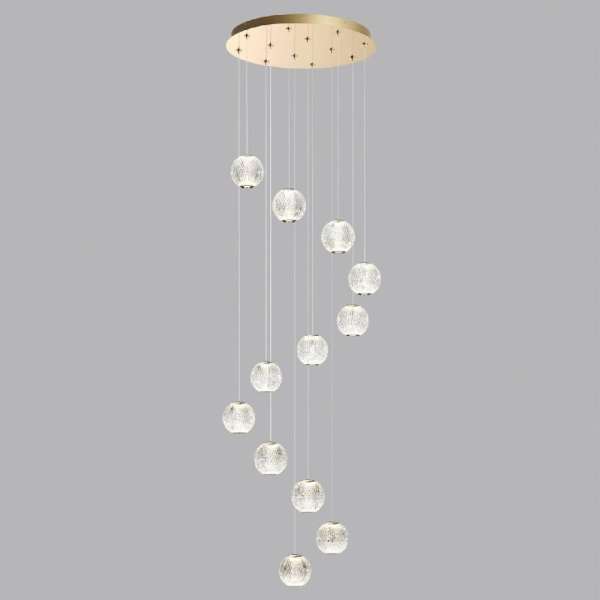 5008/56L L-VISION ODL24 583 золотой/металл/акрил Люстра LED 56W 4000K 4651лм CRYSTAL