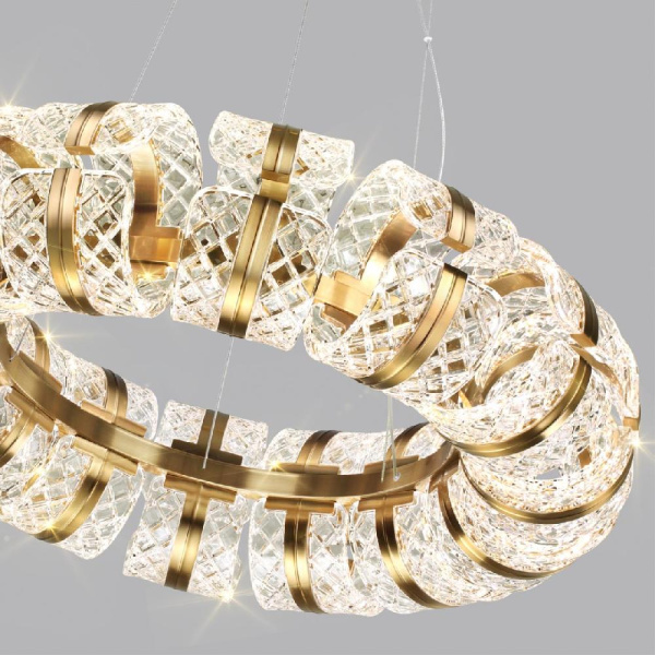 5030/92L L-VISION ODL24 575 античн.бронза/металл/акрил Люстра LED 92W 4000K 4873лм MIRAGE