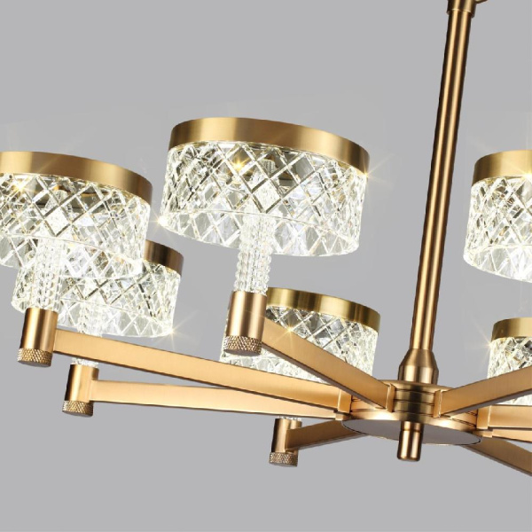 5032/48L L-VISION ODL24 567 античн.бронза/металл/акрил Люстра LED 48W 4000K 3336лм FIVRE