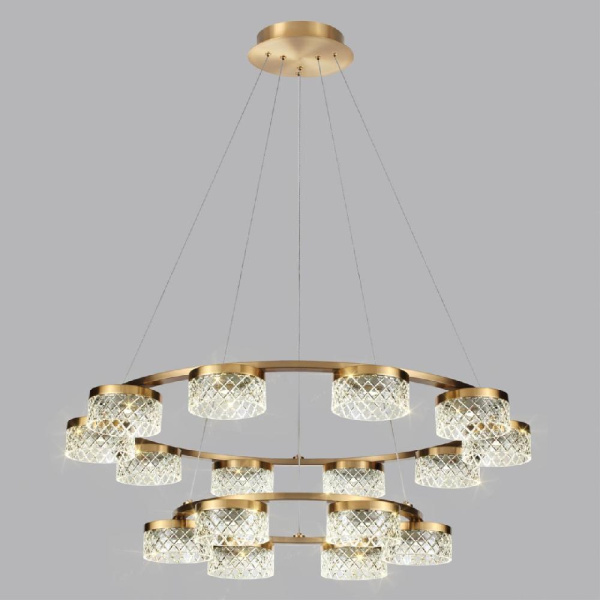 5032/96L L-VISION ODL24 569 античн.бронза/металл/акрил Люстра LED 96W 4000K 6333лм FIVRE