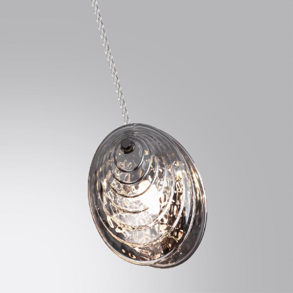 5038/1A MODERN ODL24 427 черный/дымчатый/металл/стекло Подвес G9 1*40W MUSSELS