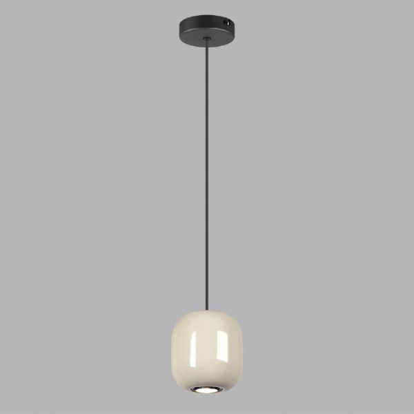 5053/1A PENDANT ODL24 447 черный/цвет слонов.кости//металл Подвес GU10 LED 4W OVALI