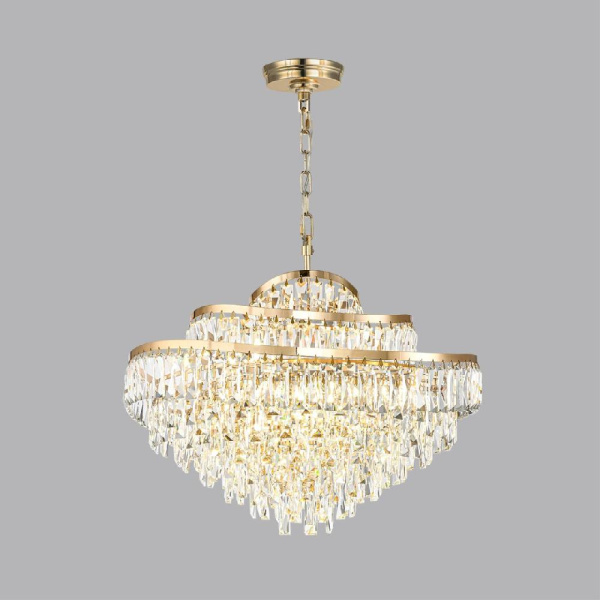 5073/14 HALL (В 2-Х КОРОБКАХ) ODL24 623 золото/прозрачный/металл/хрусталь Люстра E14 14*40W WAYTA