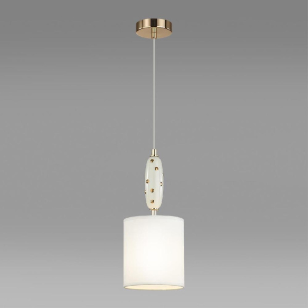 5423/1 MODERN ODL_EX24 43 золотой/молочный/белый/металл/керамика/ткань Подвес E14 1*40W POLLEN