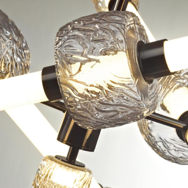 5427/54CL L-VISION ODL_EX24 23 черный хром/белый/дымчатый/коньячный/металл/стекло/акрил Люстра LED 54W 3000K KLIFF