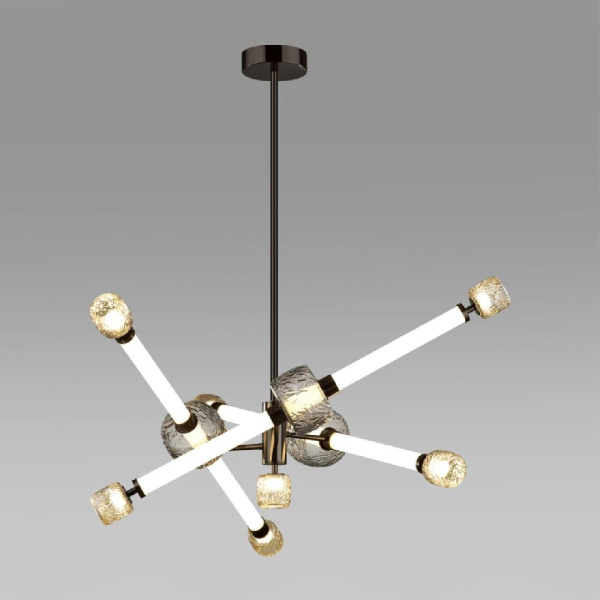 5427/54CL L-VISION ODL_EX24 23 черный хром/белый/дымчатый/коньячный/металл/стекло/акрил Люстра LED 54W 3000K KLIFF