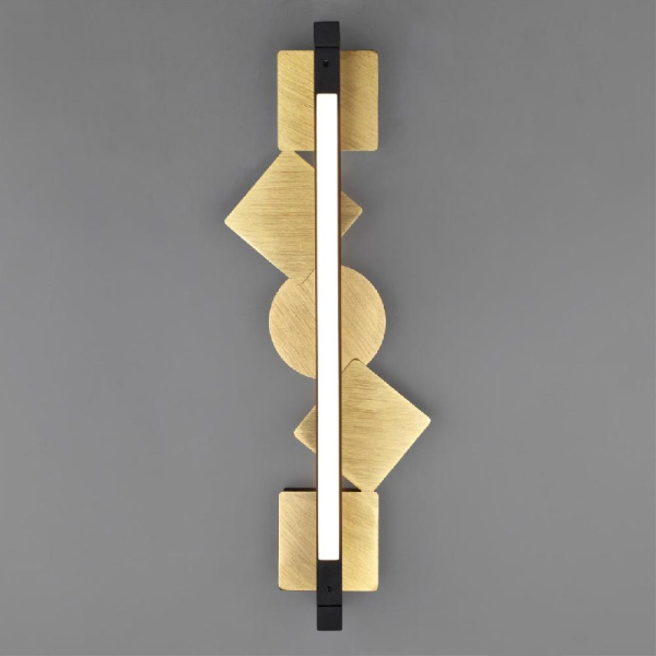 6691/7WL HIGHTECH ODL_EX24 129 Настенный светильник черный/.бронза браширов./металл/акрил поворотный на 360° IP20 LED 7W 184Лм 3000K GEOS