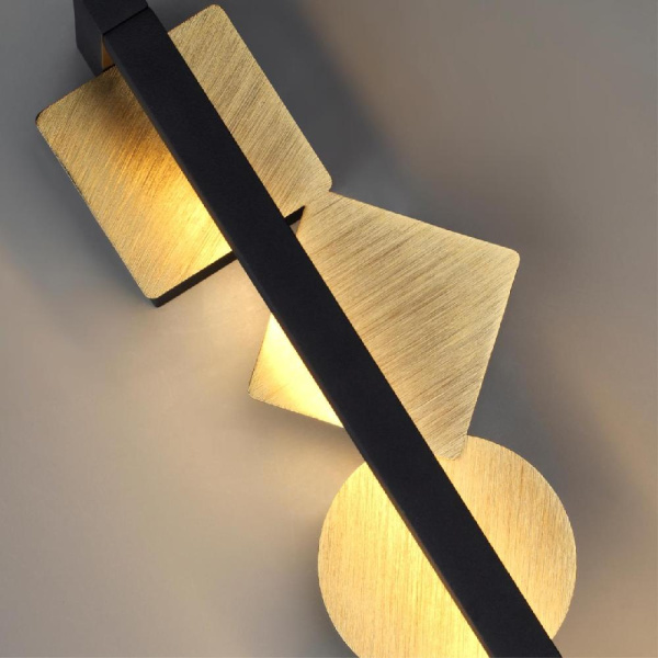 6691/7WL HIGHTECH ODL_EX24 129 Настенный светильник черный/.бронза браширов./металл/акрил поворотный на 360° IP20 LED 7W 184Лм 3000K GEOS