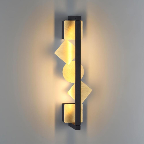 6691/7WL HIGHTECH ODL_EX24 129 Настенный светильник черный/.бронза браширов./металл/акрил поворотный на 360° IP20 LED 7W 184Лм 3000K GEOS