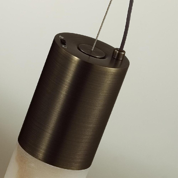 6686/25L L-VISION ODL24 219 Подвесной светильник темная брашированная латунь/металл/алебастр IP20 LED 40W 3000/4000 MARBELLA