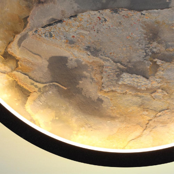 5078/25L L-VISION ODL24 539 черн./серо-беж./металл/натур.камень/акрил Настен.-потолочн.cветильн. LED 25W 3000K STOFLAKE