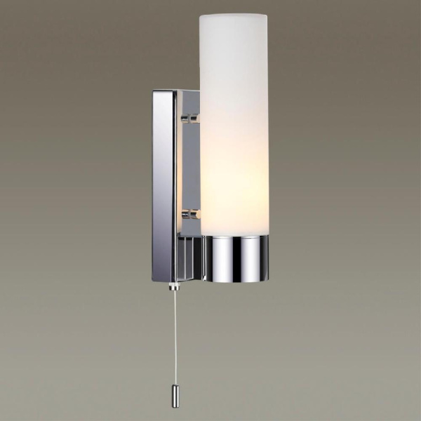 2660/1W DROPS ODL14 703 хром/белый Настенный светильник с выкл IP44 E27 40W 220V TINGO