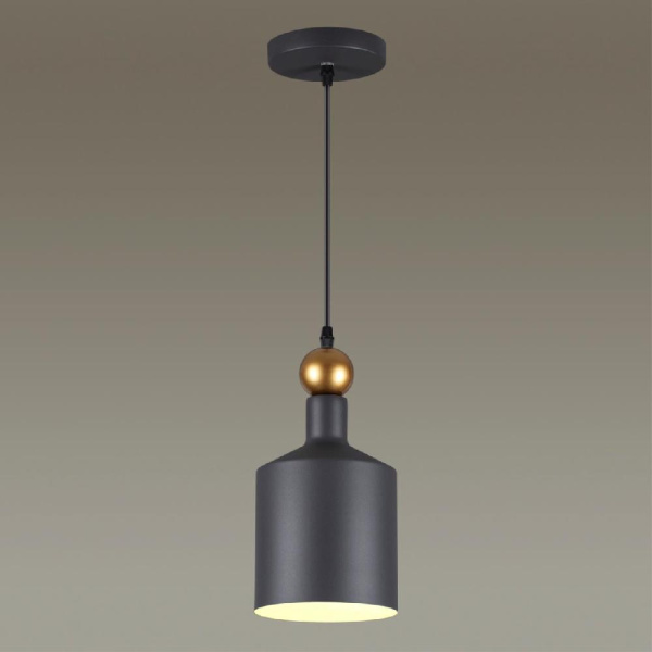 4085/1 PENDANT ODL19 495 темн.серый/золотой Подвес Е27 1*40W 220V BOLLI