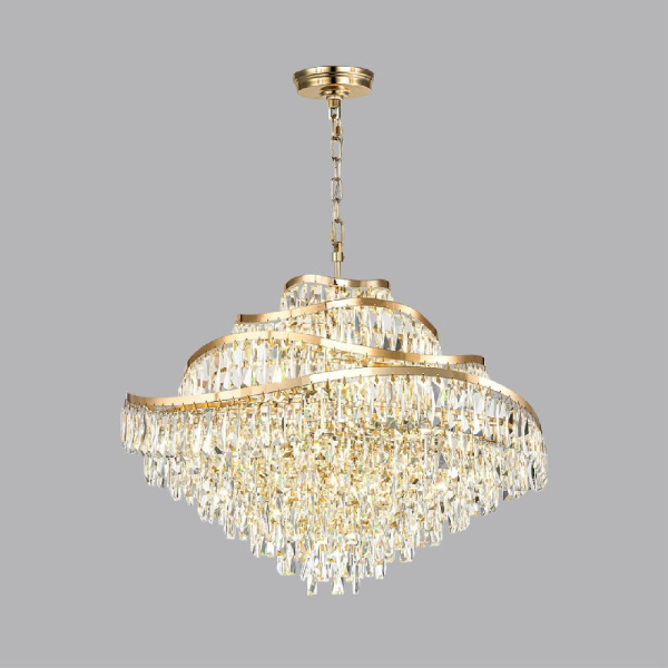 5073/25 HALL (В 2-Х КОРОБКАХ) ODL24 623 золото/прозрачный/металл/хрусталь Люстра E14 25*40W WAYTA