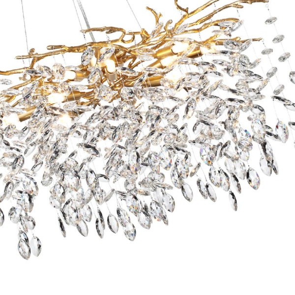 4969/10 HALL ODL24 633 античн.бронза/алюмин./хрусталь Люстра G9 10*40W DELICA