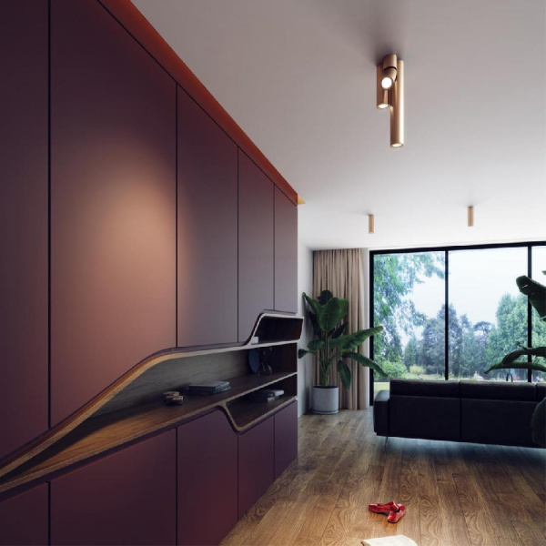 3895/1C HIGHTECH ODL20 343 золотистый/металл Потолочный поворотный светильник GU10 50W DUETTA