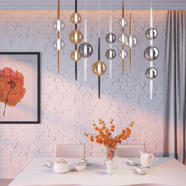 4684/1 PENDANT ODL20 357 черный/янтарный Подвес G9 5W 220V LAZIA