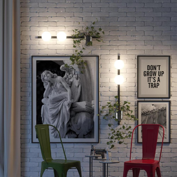 4682/1WB WALLI ODL20 685 золото/белый Настенный светильник E14 1*40W 220V FLOWER