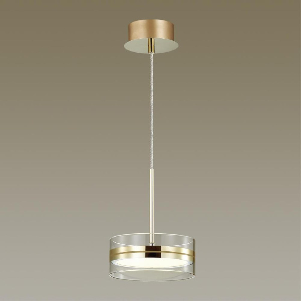 4729/14L L-VISION ODL20 355 золотой/прозрачный Подвес LED 4000K 14W 220V AKELA