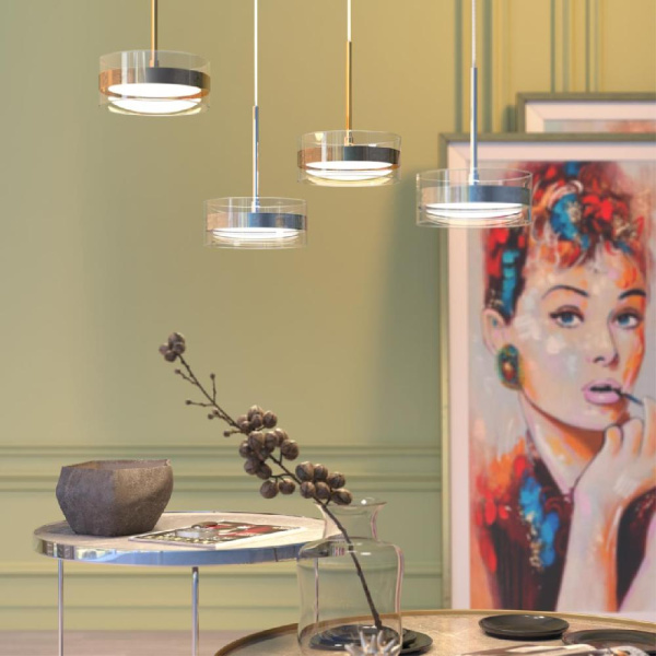 4729/14L L-VISION ODL20 355 золотой/прозрачный Подвес LED 4000K 14W 220V AKELA