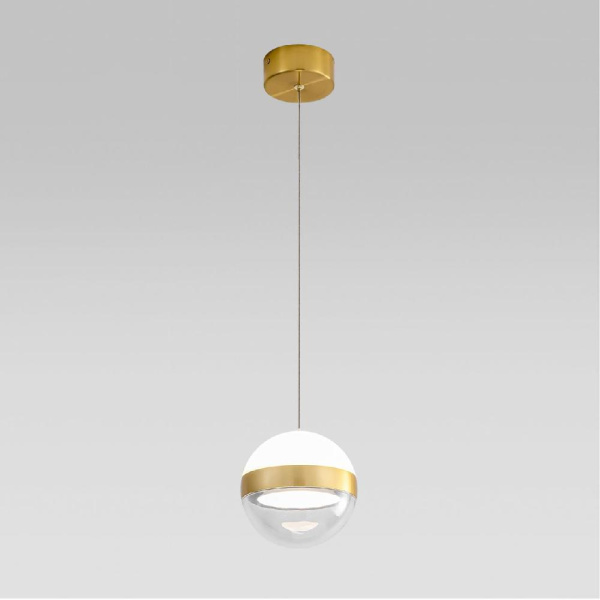 5036/9L L-VISION ODL24 511 ант.бронза/прозрачн/молочный/металл/акрил Подвес LED 9W 4000K 480лм RONI