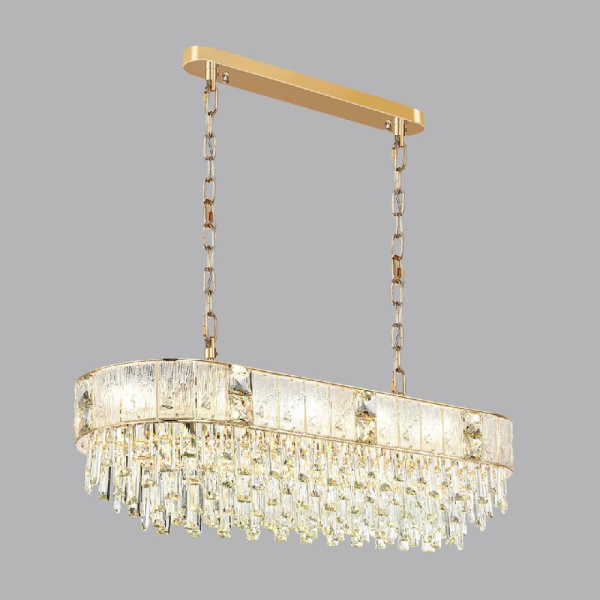 5070/14 HALL (В 2-Х КОРОБКАХ) ODL24 619 золото/прозрачный/матовый/металл/хрусталь/стекло Люстра E14 14*40W FIESTA