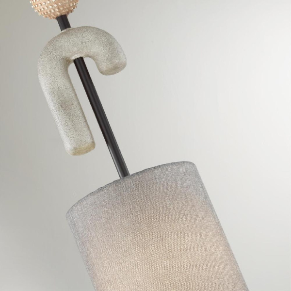 5410/1A MODERN ODL_EX24 169 черный матов./серый/металл/полирезин/ткань Подвес E14 1*40W BAGEL