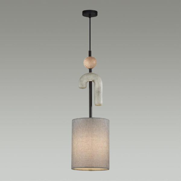 5410/1A MODERN ODL_EX24 169 черный матов./серый/металл/полирезин/ткань Подвес E14 1*40W BAGEL