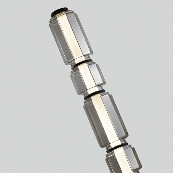 5408/53FL HIGHTECH ODL_EX24 139 черный/дымчатый/металл/стекло/акрил Торшер LED 53W 3000K 3200Лм JAM