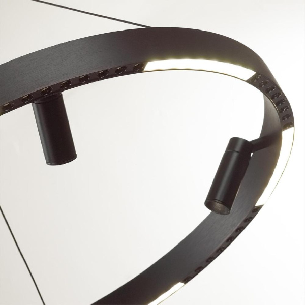 6683/77L HIGHTECH ODL24 333 Подвесной светильник брашир.черный/металл/акрил Разд. включение с ПДУ (инфракрасный) IP20 LED 77W 6930Лм 3000K BEVEREN