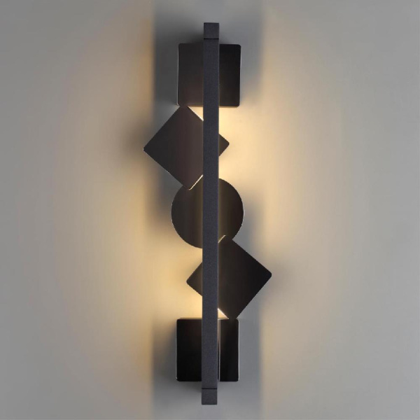 6690/7WL HIGHTECH ODL_EX24 017 Настенный светильник черный/черн полиров/металл/акрил поворотный на 360° IP20 LED 7W 184Лм 3000K GEOS